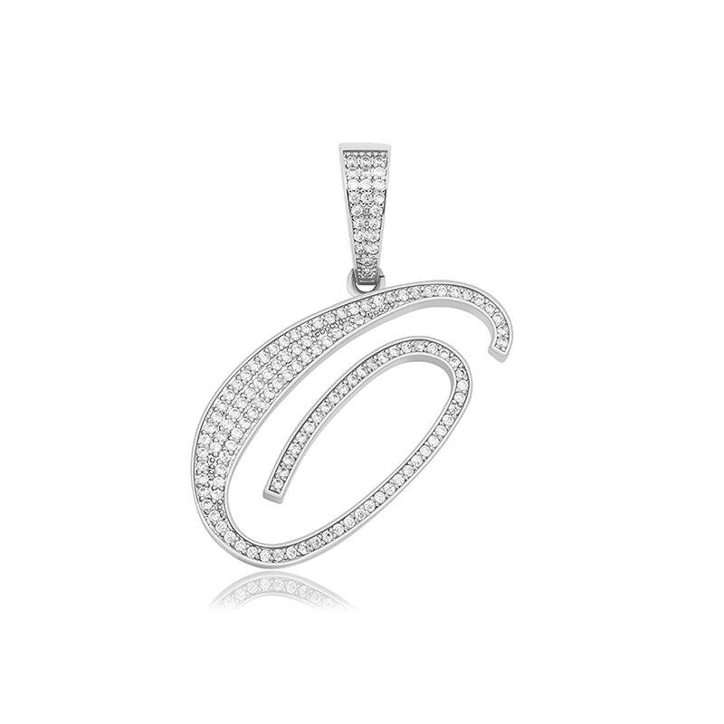 CUSTOM SCRIPT LETTER PENDANT 14K - ICECI