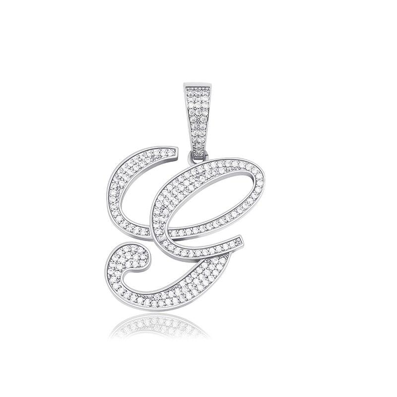 CUSTOM SCRIPT LETTER PENDANT 14K - ICECI