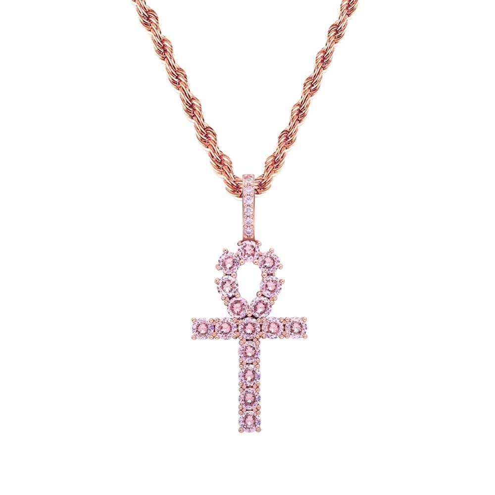 Diamond Ankh Cross Pendant 18K - ICECI