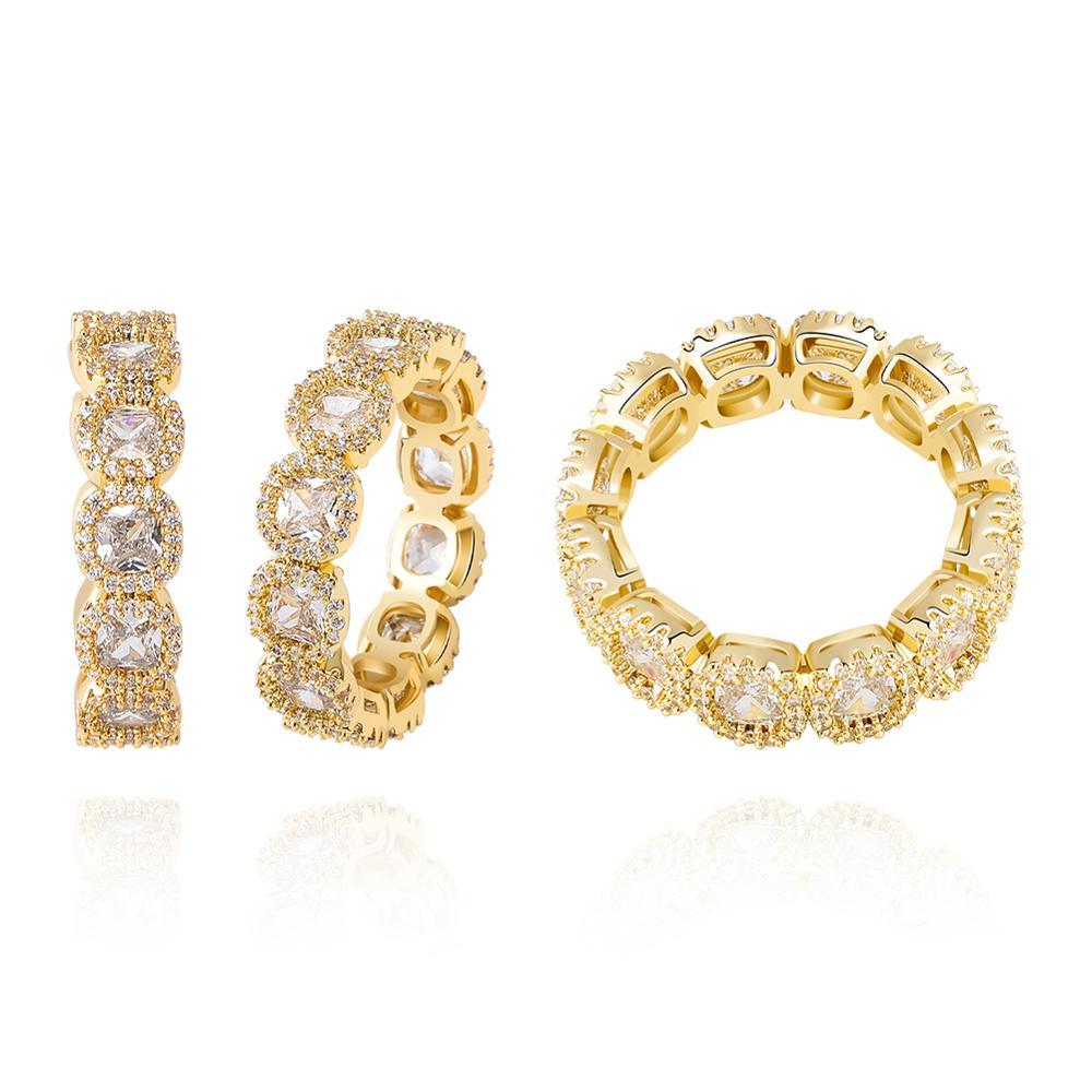 DIAMOND HALO ETERNITY RING 14K - ICECI