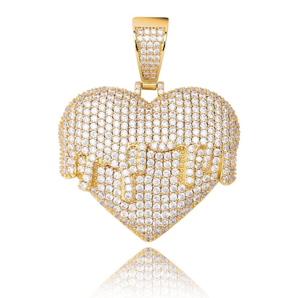 DRIP HEART PENDANT 14K - ICECI