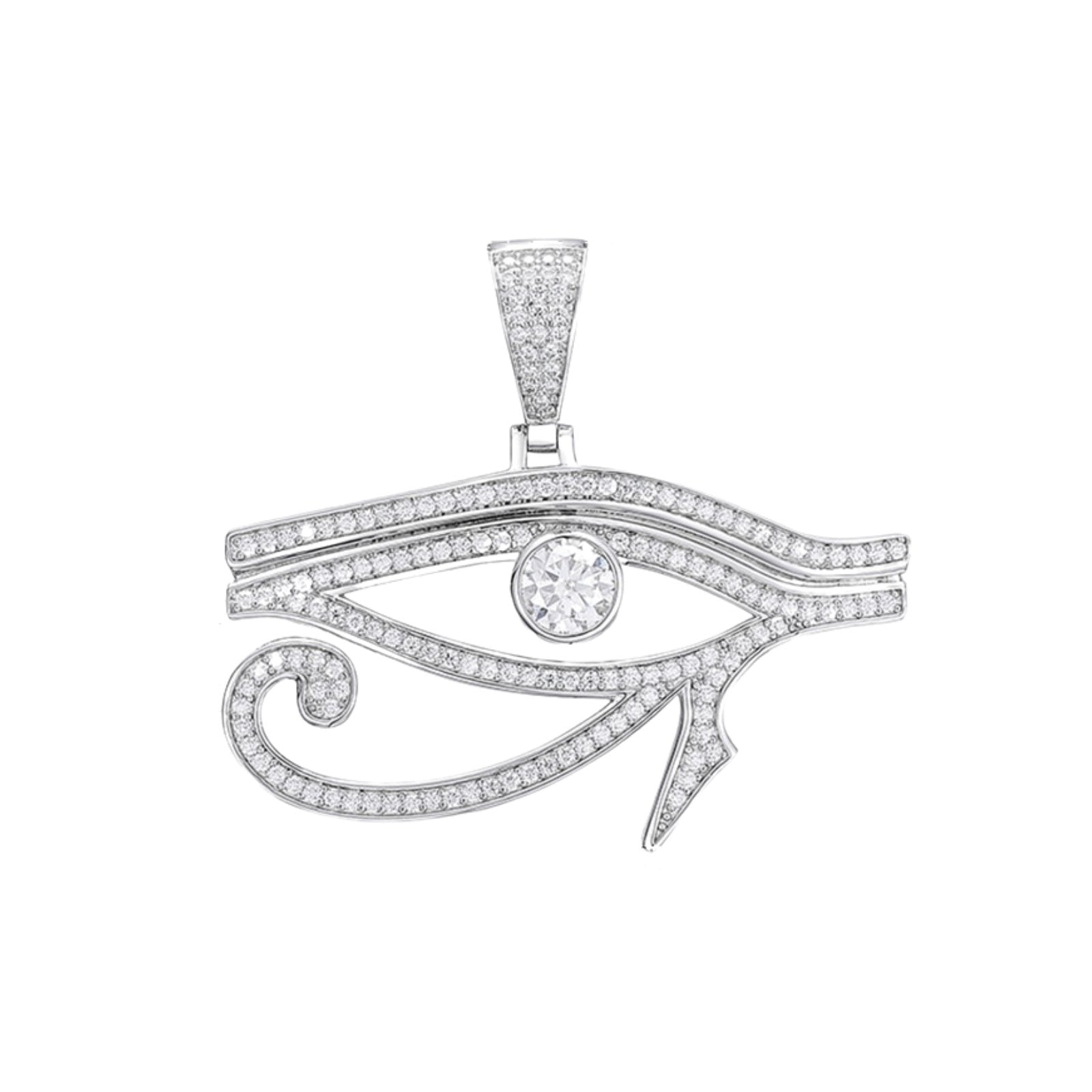 Eye of Horus Pendant 18K x Moissanite - ICECI