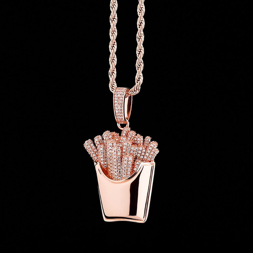 French Fries Pendant 14K - ICECI