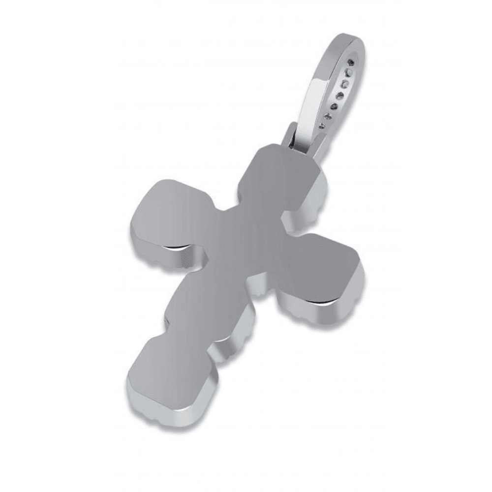 GEMSTONE CROSS PENDANT 18K - ICECI