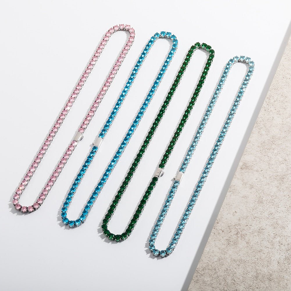 Green Tennis Chain 14K - ICECI