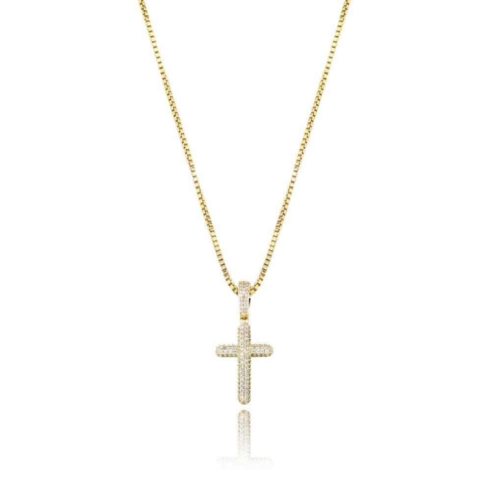 ICY CROSS PENDANT 14K X STERLING SILVER - ICECI