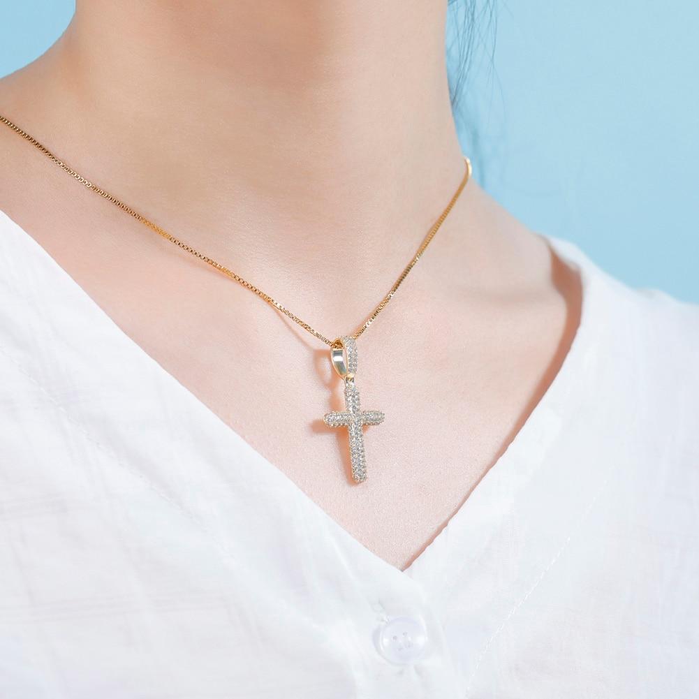 ICY CROSS PENDANT 14K X STERLING SILVER - ICECI