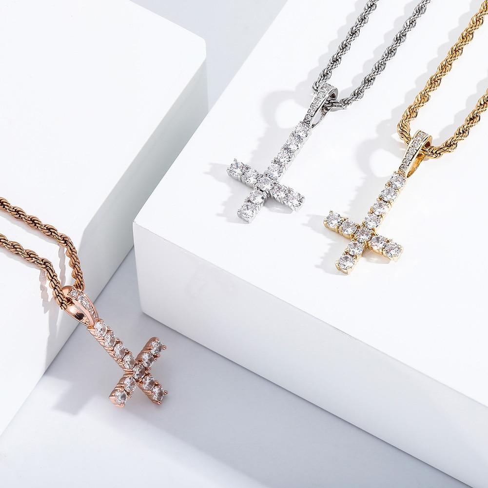 INVERTED CROSS PENDANT 14K - ICECI