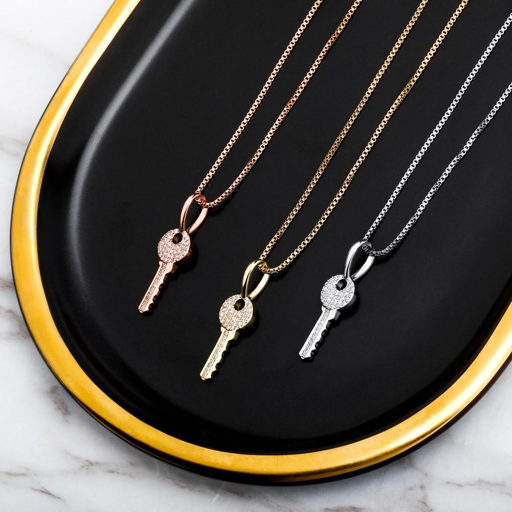 KEY PENDANT 14K X STERLING SILVER - ICECI
