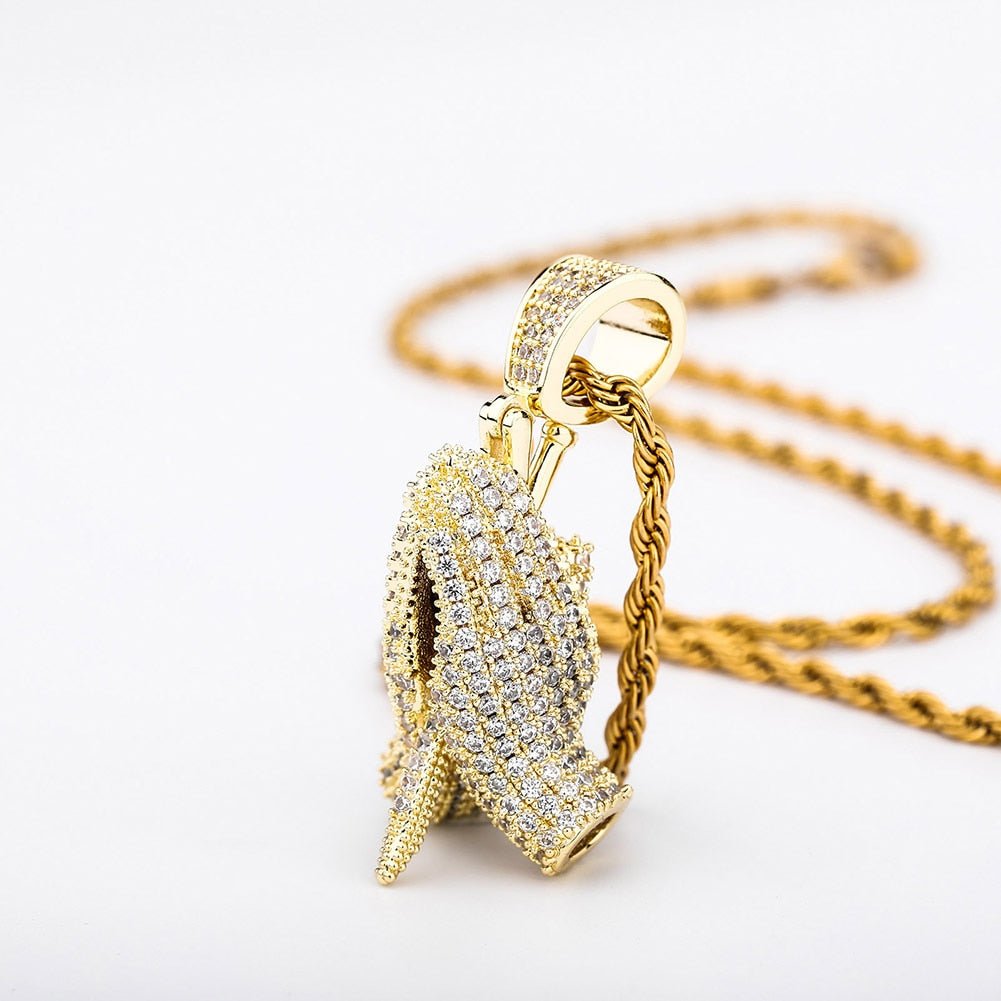 Knife Praying Hands Pendant 14K - ICECI