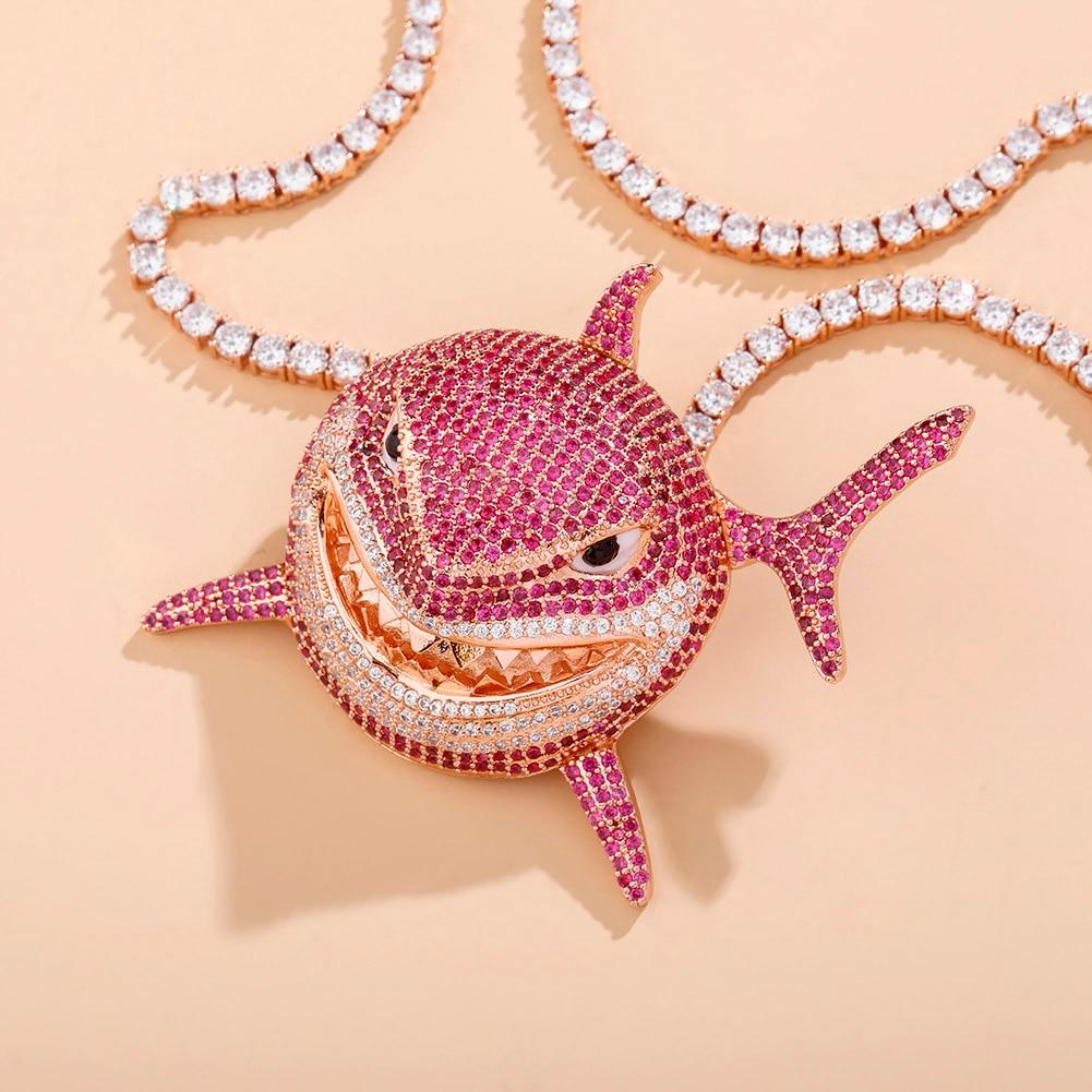 LARGE SHARK PENDANT 14K - ICECI