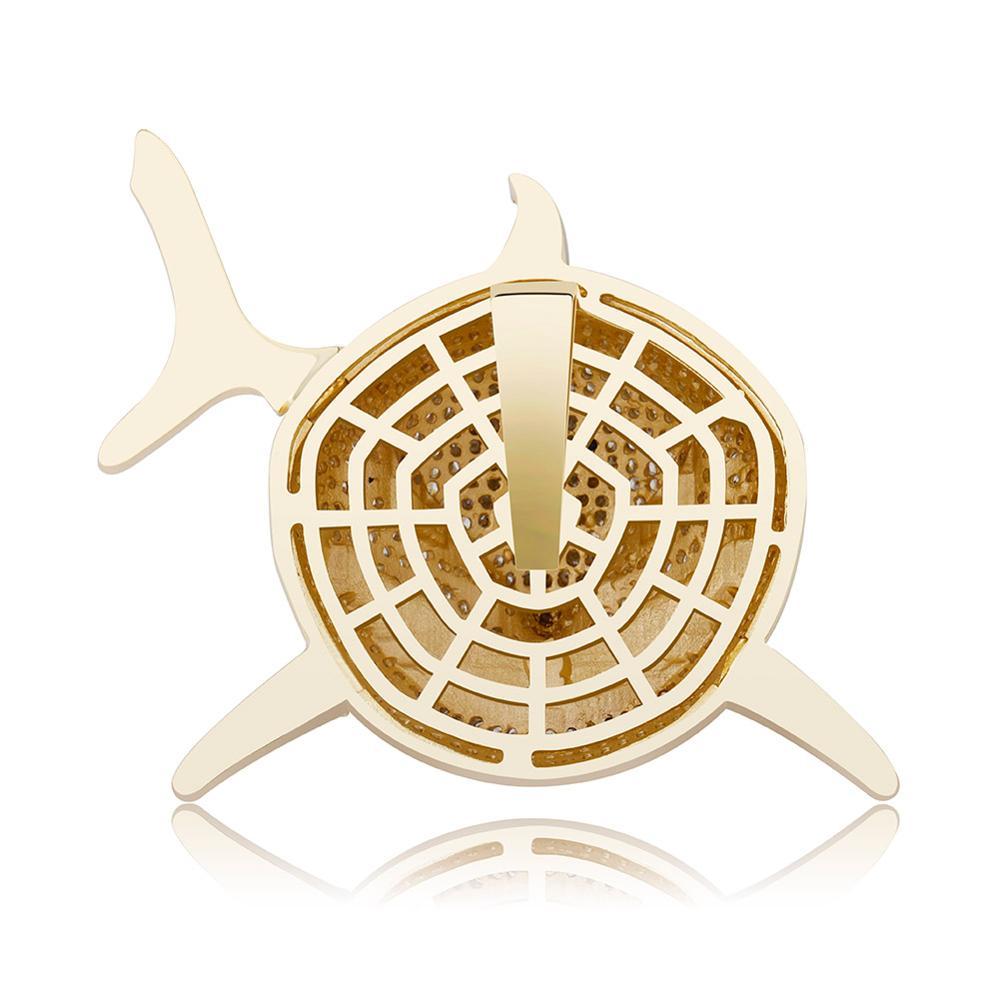 LARGE SHARK PENDANT 14K - ICECI