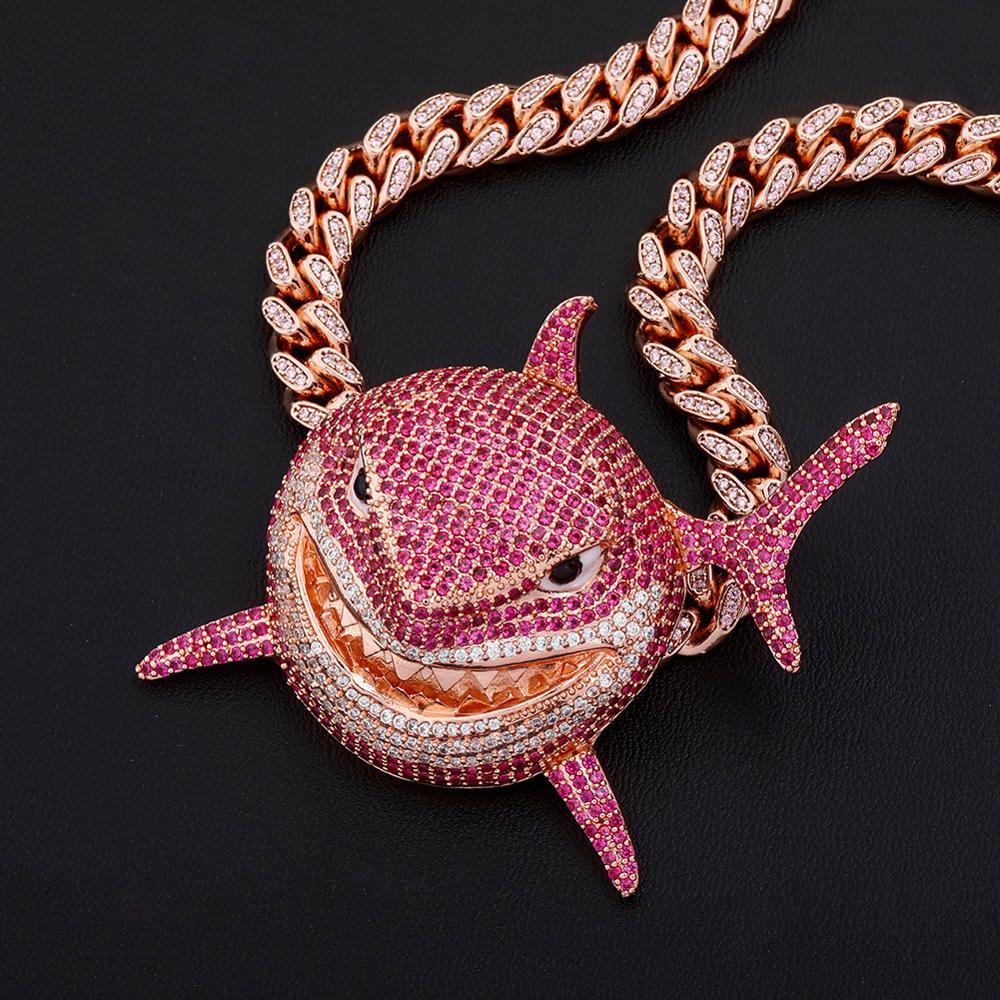 LARGE SHARK PENDANT 14K - ICECI