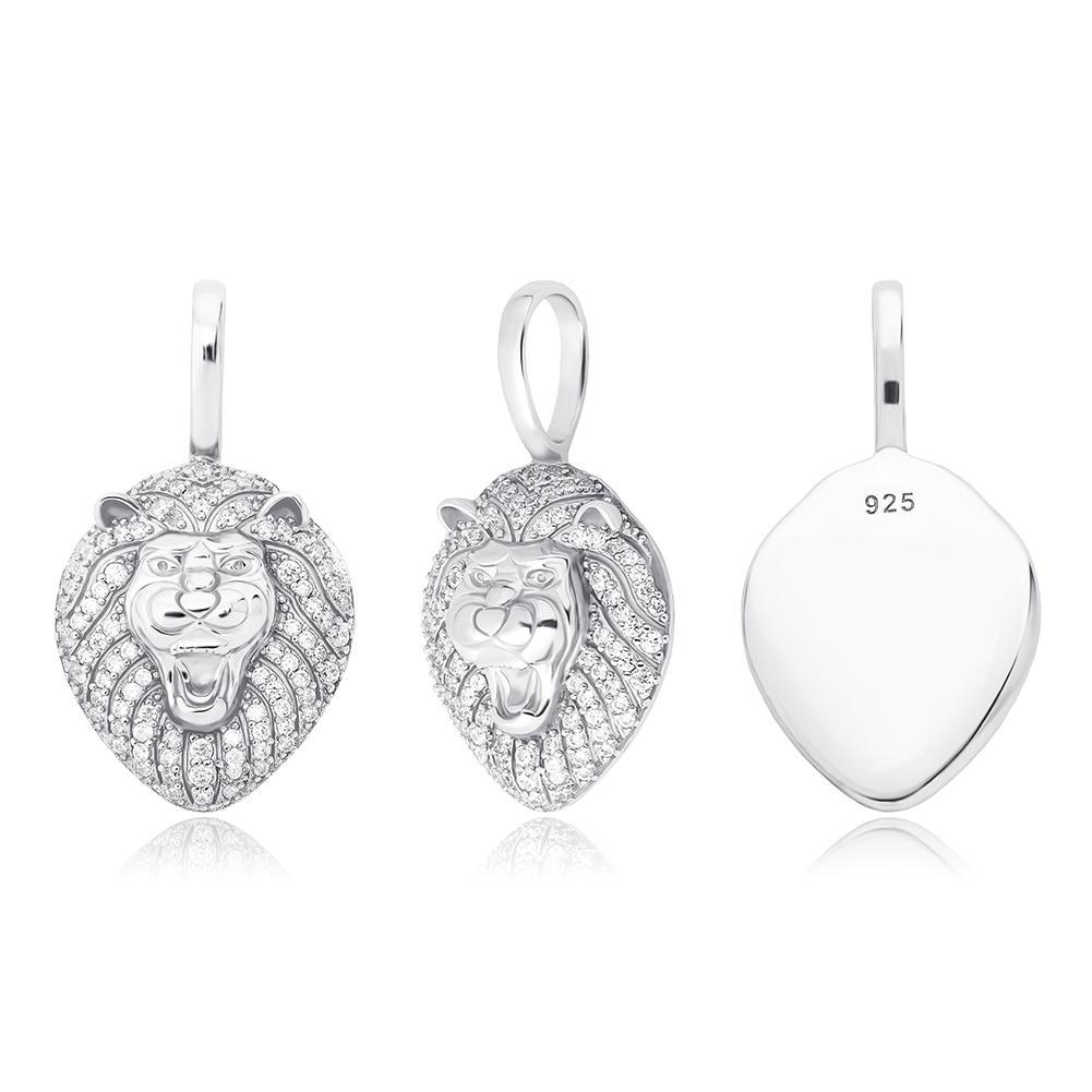 LION PENDANT 14K X STERLING SILVER - ICECI