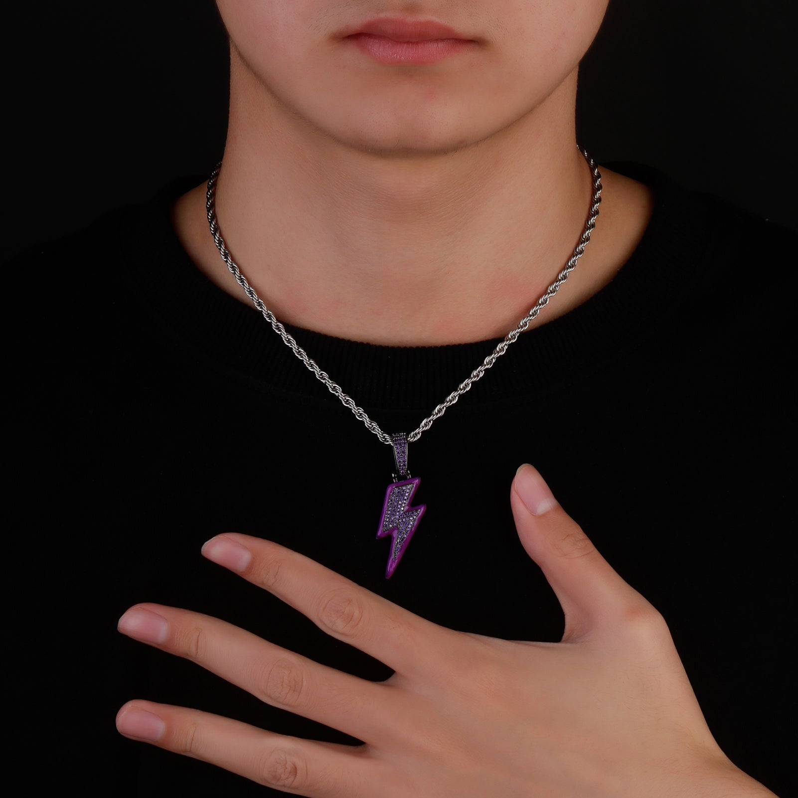 Luminous Lightning Pendant 14K - ICECI