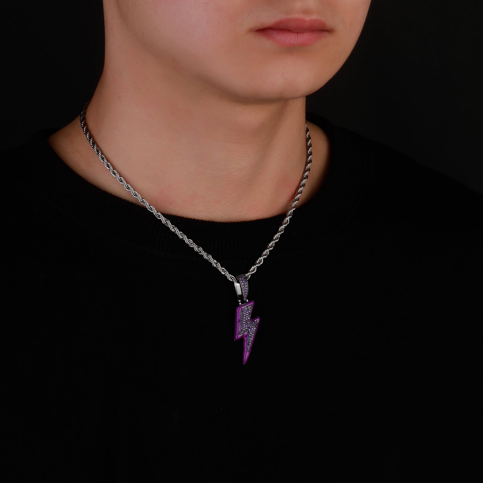 Luminous Lightning Pendant 14K - ICECI
