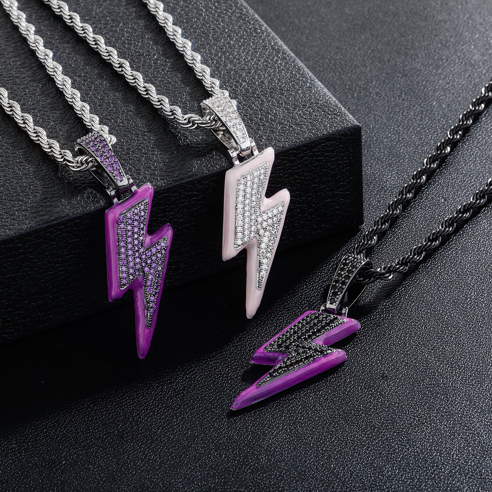 Luminous Lightning Pendant 14K - ICECI