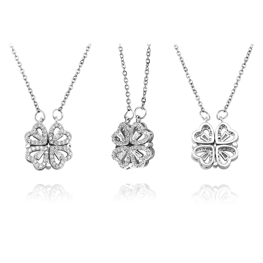 Magnetic Four Leaf Clover Pendant 14K - ICECI