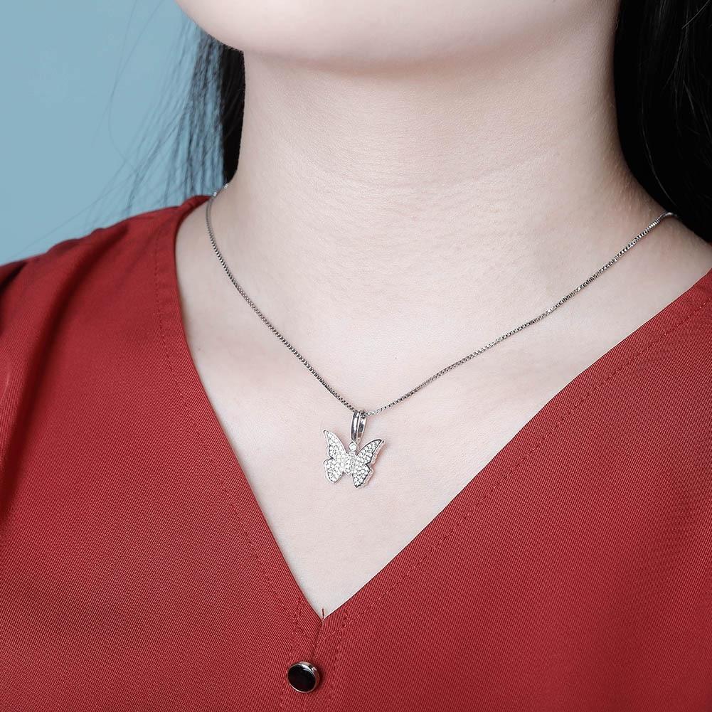 MINI BUTTERFLY PENDANT 14K X STERLING SILVER - ICECI