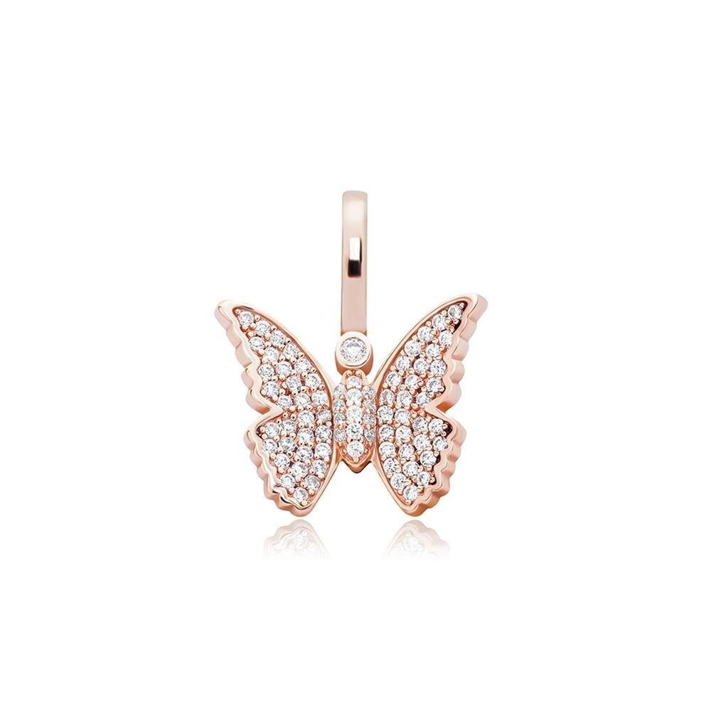 MINI BUTTERFLY PENDANT 14K X STERLING SILVER - ICECI