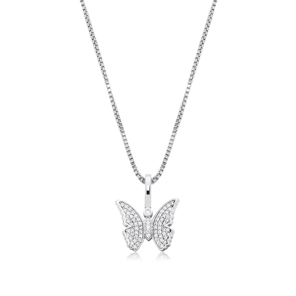 MINI BUTTERFLY PENDANT 14K X STERLING SILVER - ICECI