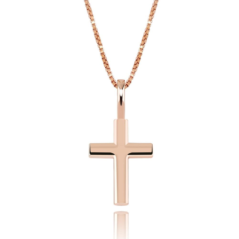 MINI CROSS PENDANT 14K X STERLING SILVER - ICECI