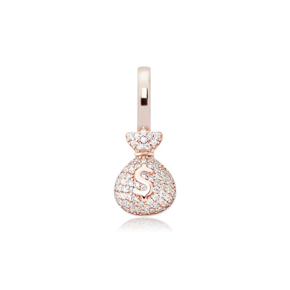 MONEY BAG PENDANT 14K X STERLING SILVER - ICECI