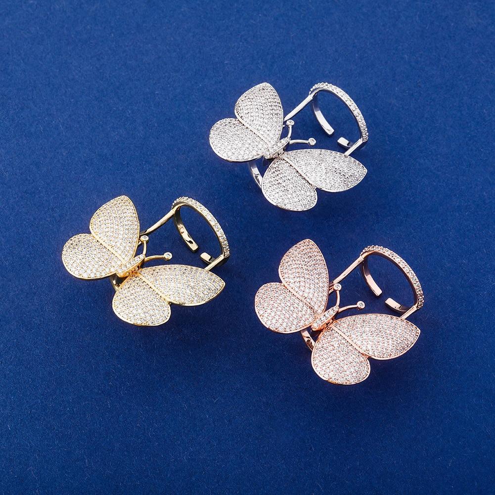 MOVEABLE BUTTERFLY RING 14K - ICECI