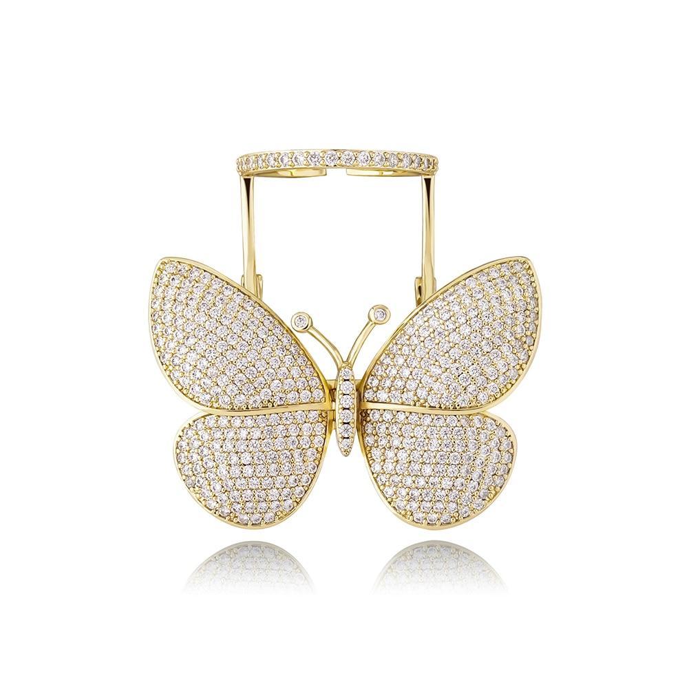 MOVEABLE BUTTERFLY RING 14K - ICECI