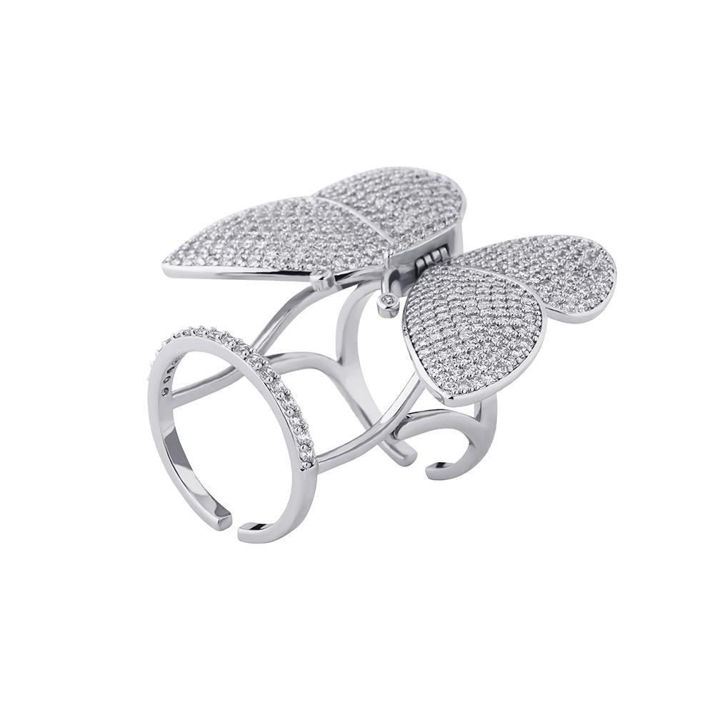 MOVEABLE BUTTERFLY RING 14K - ICECI