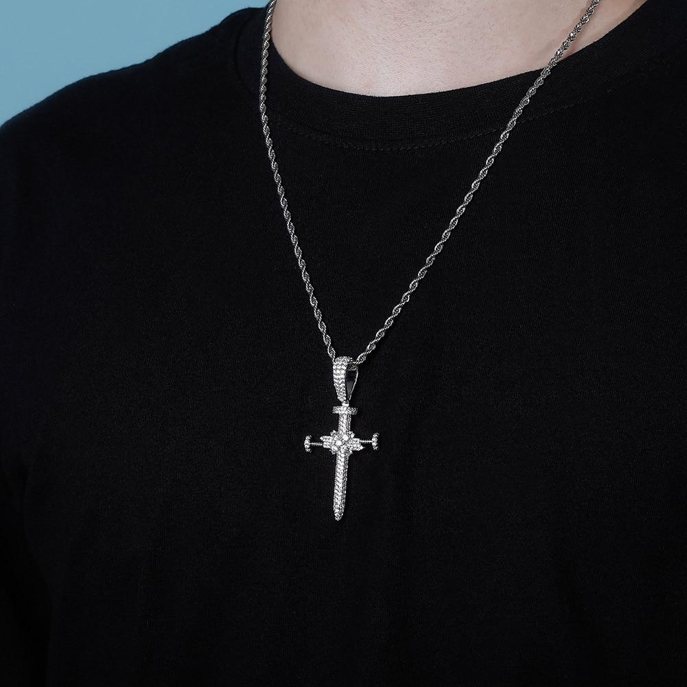 NAIL CROSS PENDANT 14K - ICECI