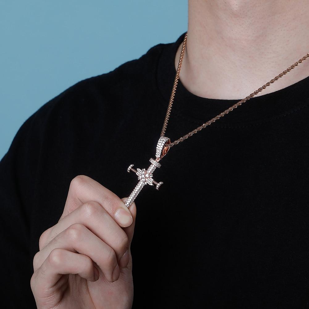 NAIL CROSS PENDANT 14K - ICECI