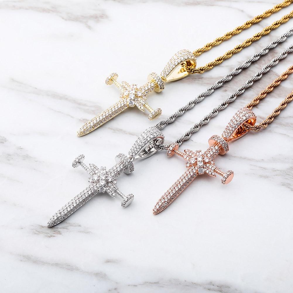 NAIL CROSS PENDANT 14K - ICECI