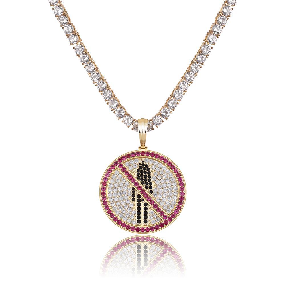 NO BYSTANDERS PENDANT 14K - ICECI