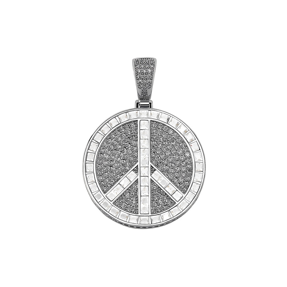 Peace Sign Pendant 14K - ICECI