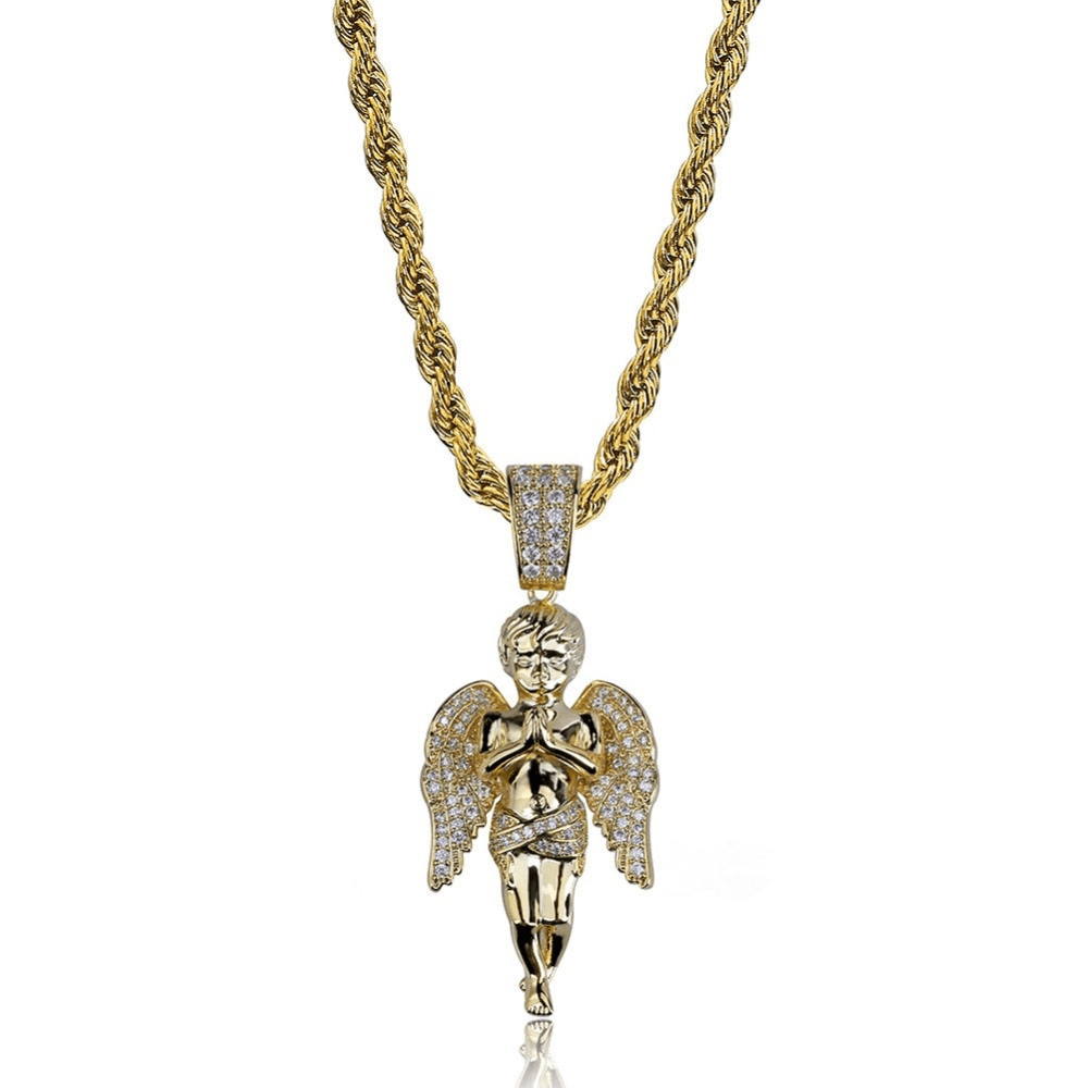 PRAYING ANGEL PENDANT 18K - ICECI
