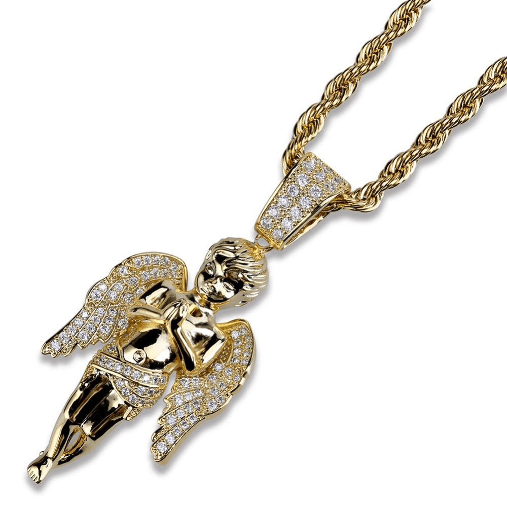 PRAYING ANGEL PENDANT 18K - ICECI