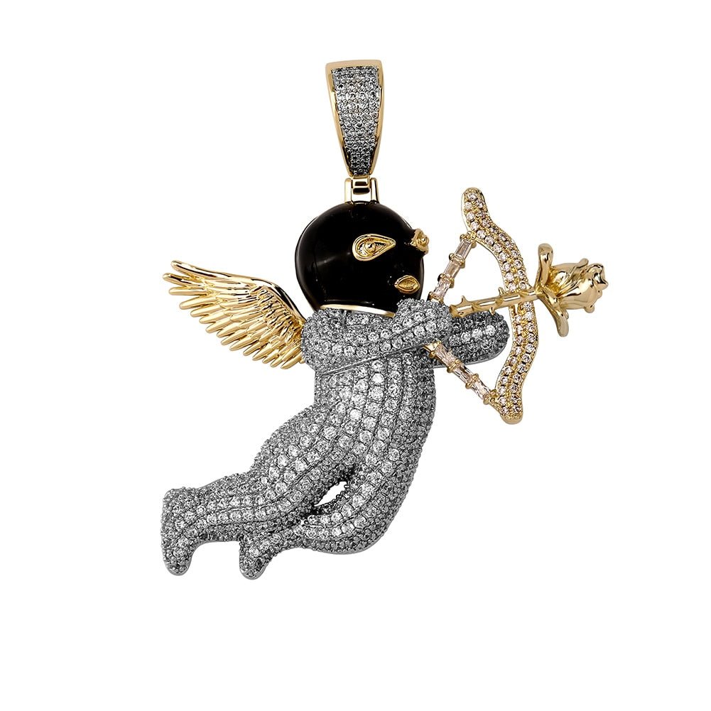 Ski Mask Angel Pendant 14K - ICECI