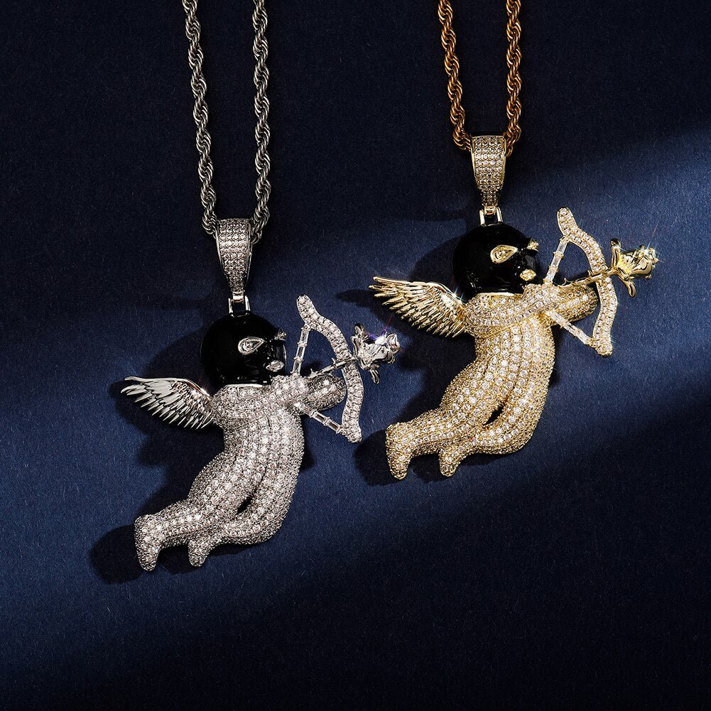 Ski Mask Angel Pendant 14K - ICECI