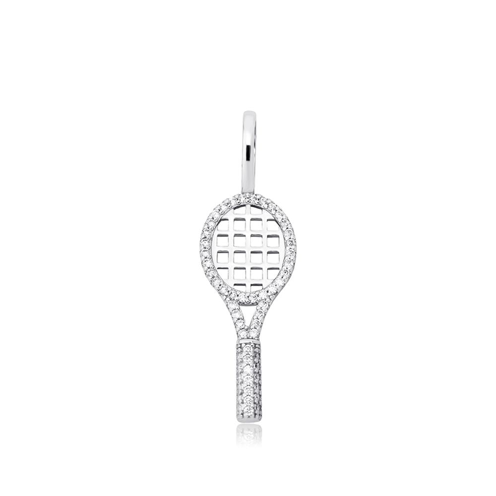 TENNIS RACKET PENDANT 14K X STERLING SILVER - ICECI