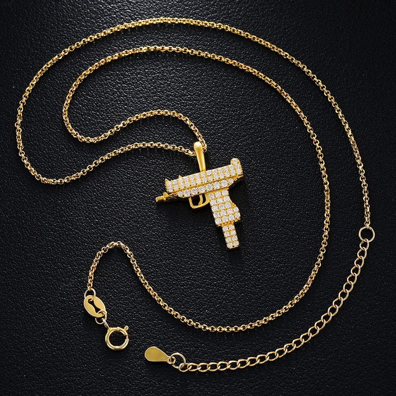 Uzi Pendant 18K x Moissanite - ICECI