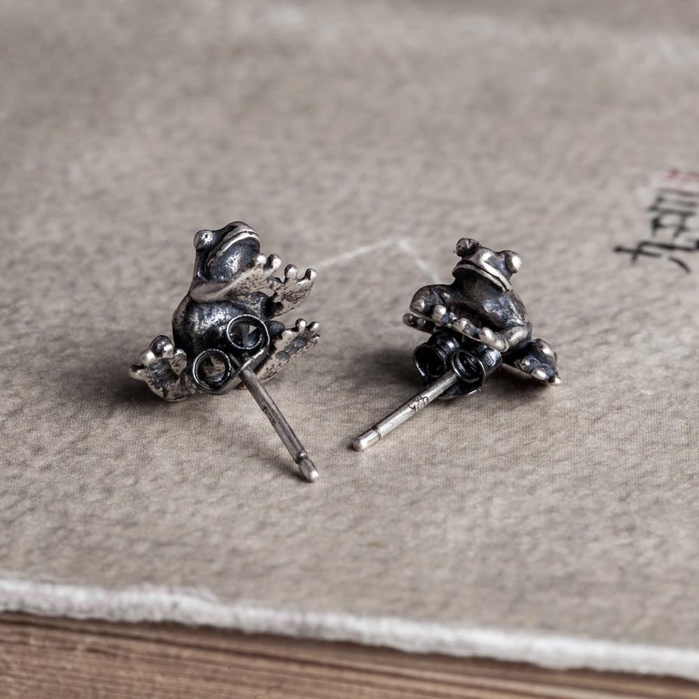 Vintage Frog Stud Earrings x Sterling Silver - ICECI