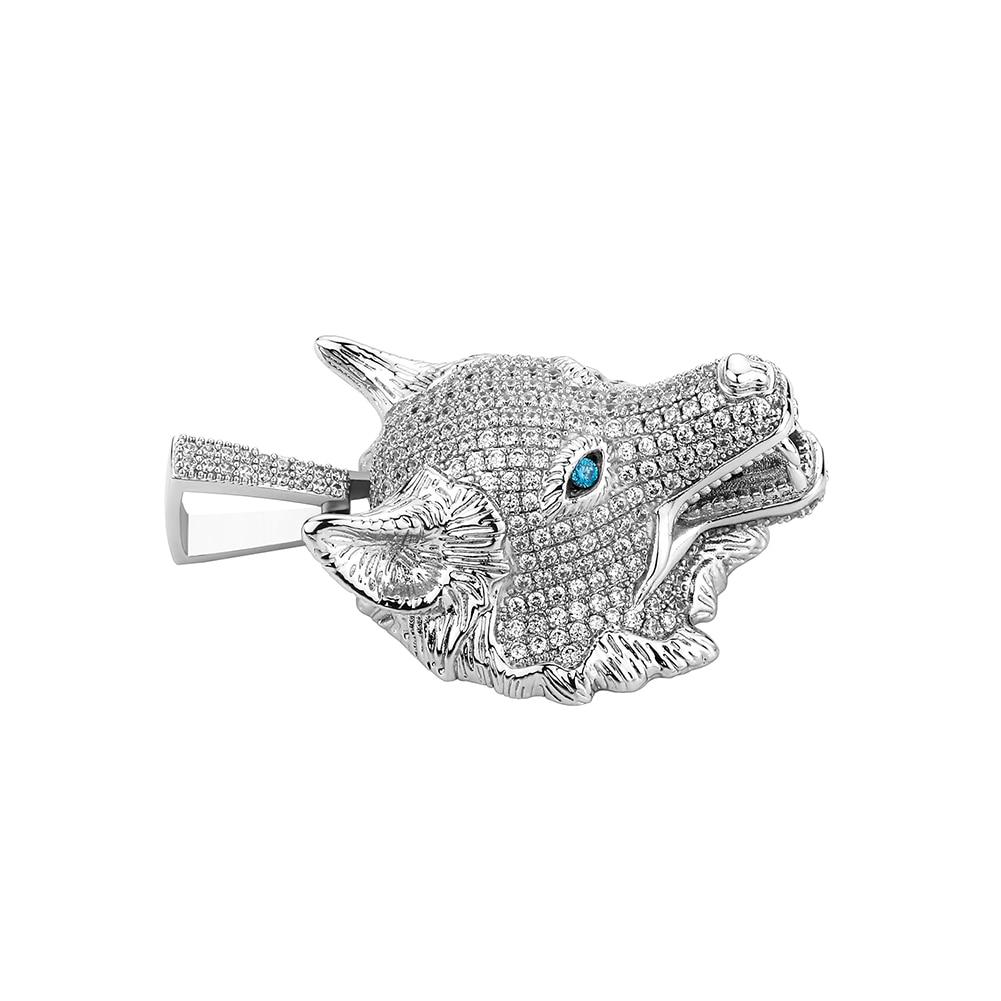 WOLF HEAD PENDANT 14K - ICECI