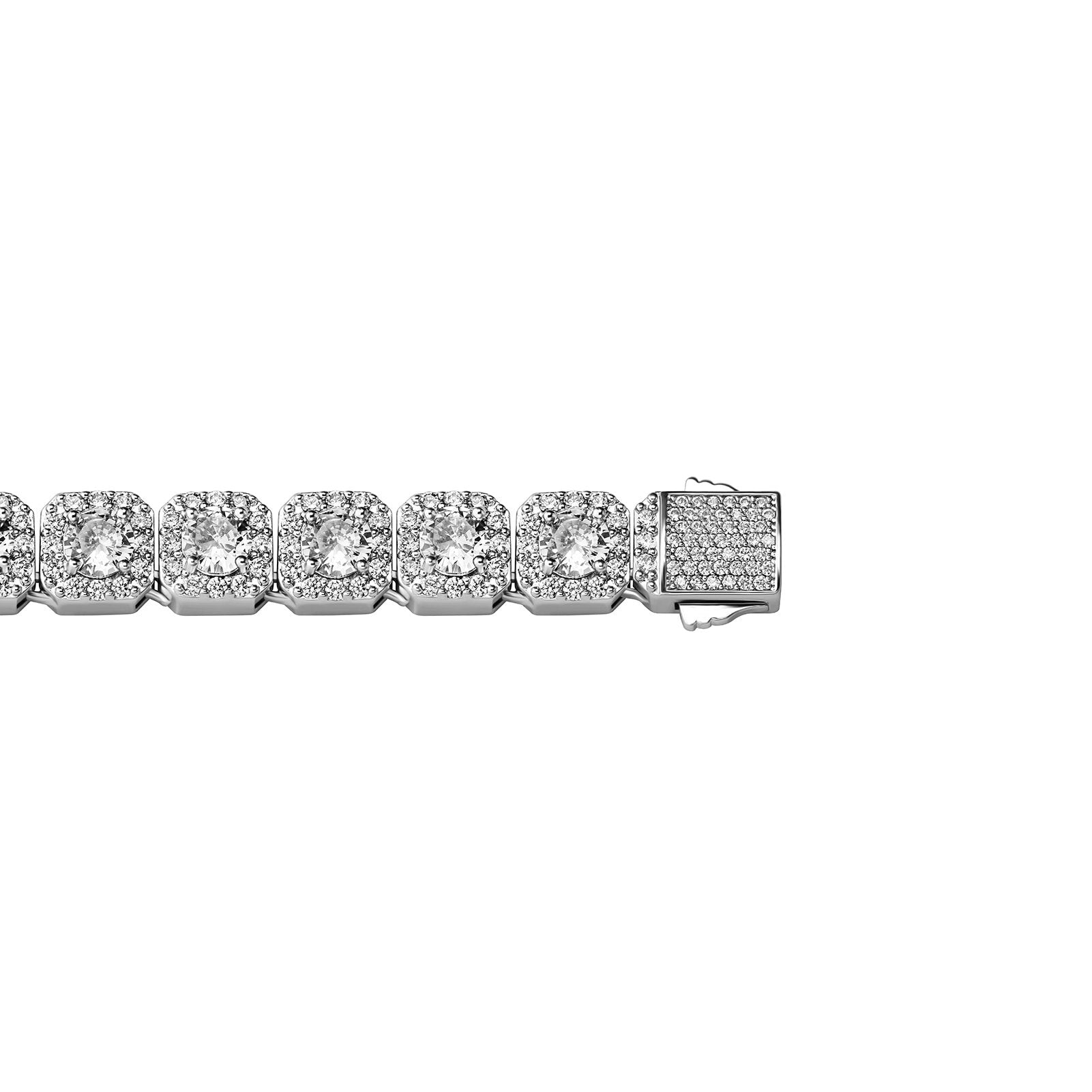 10MM CLUSTERED TENNIS BRACELET 14K - ICECI