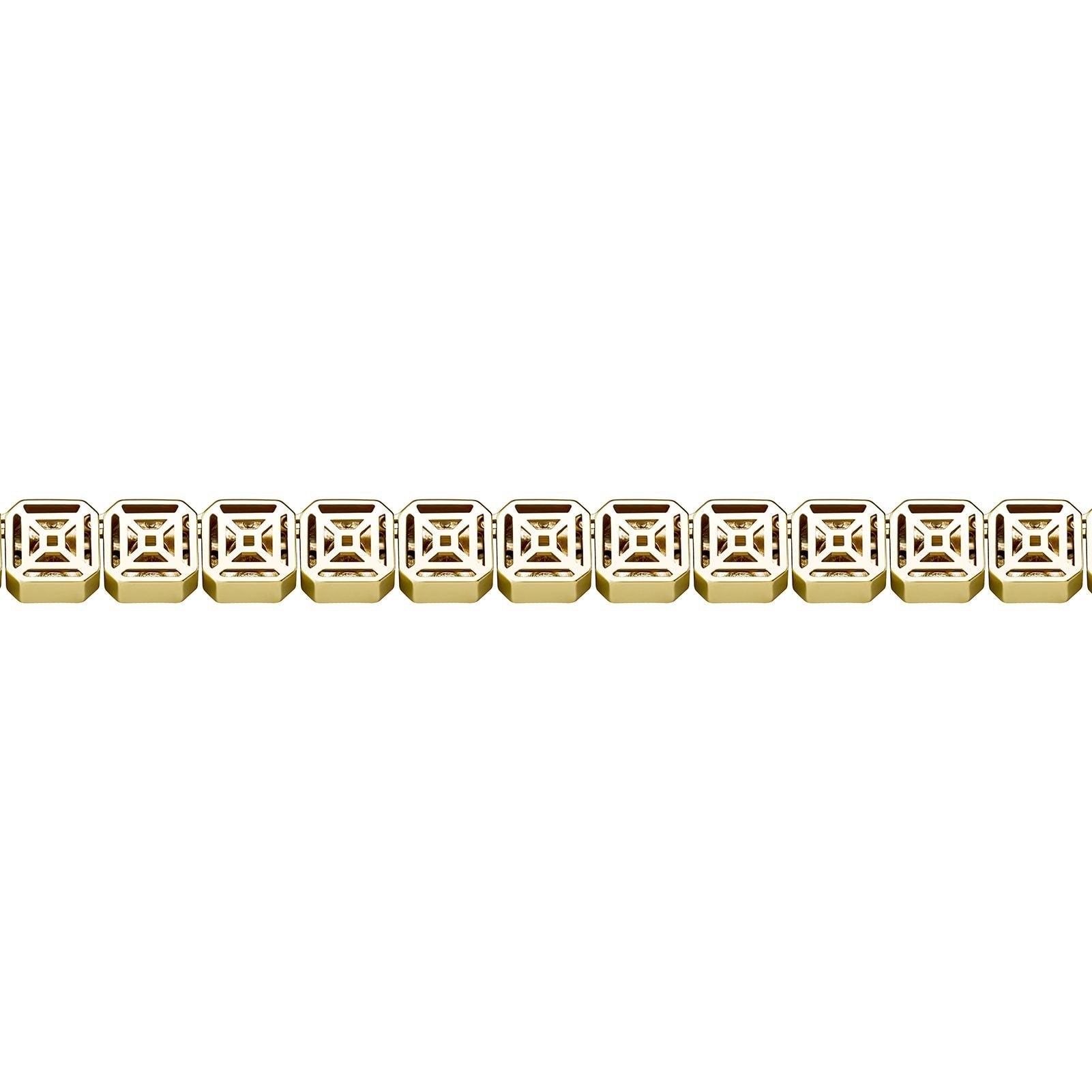 10MM CLUSTERED TENNIS BRACELET 14K - ICECI
