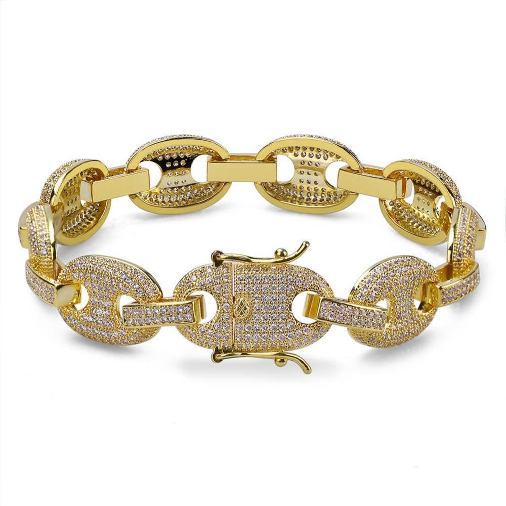 12MM GUCCI LINK BRACELET 18K - ICECI