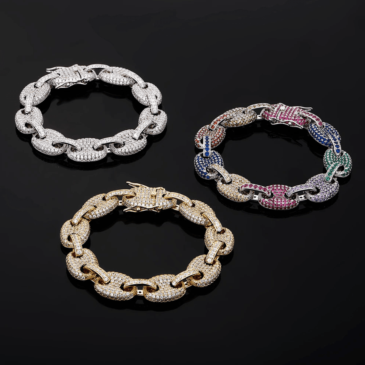 12MM GUCCI LINK BRACELET 18K - ICECI