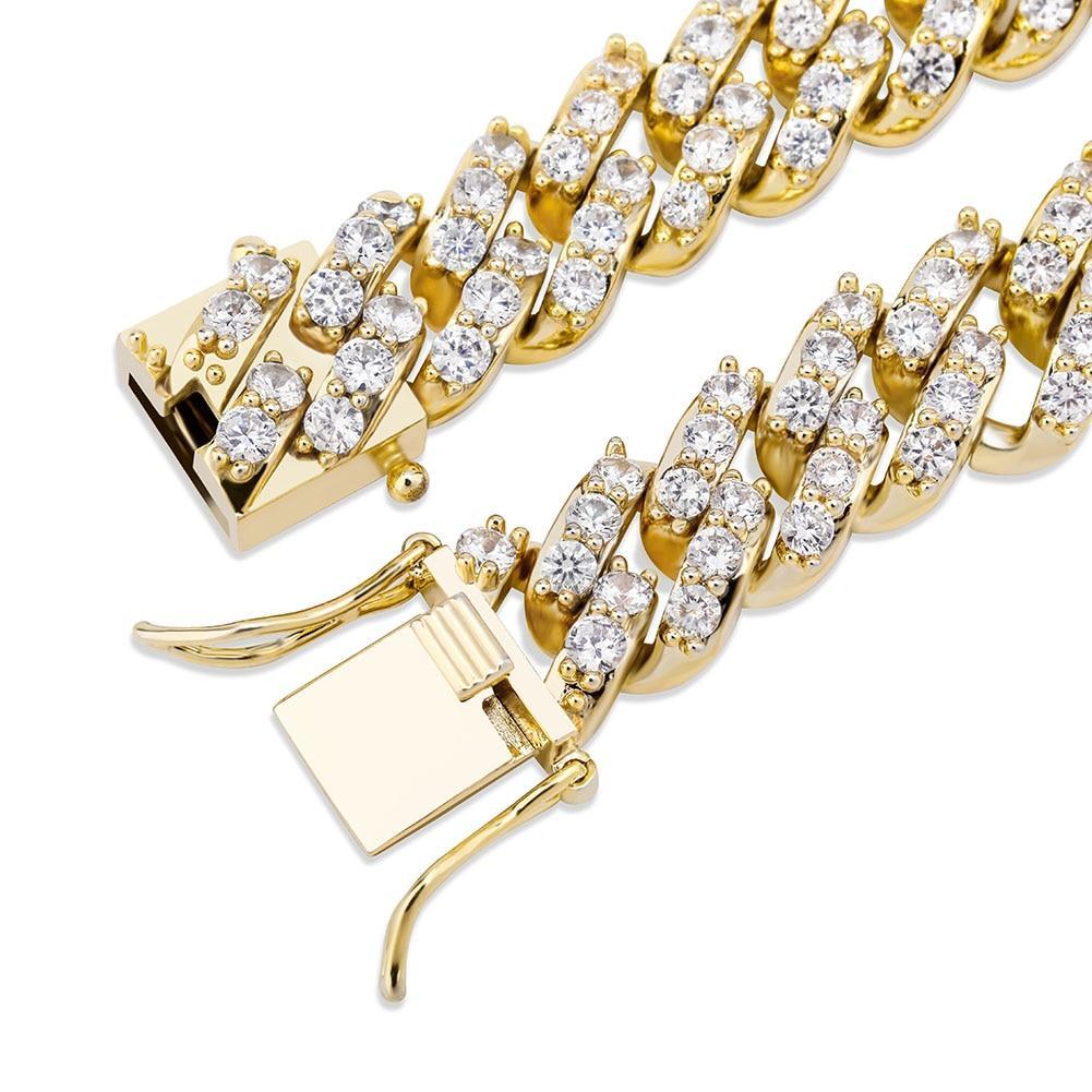 12MM ROTATABLE BUTTERFLY CUBAN NECKLACE 14K - ICECI