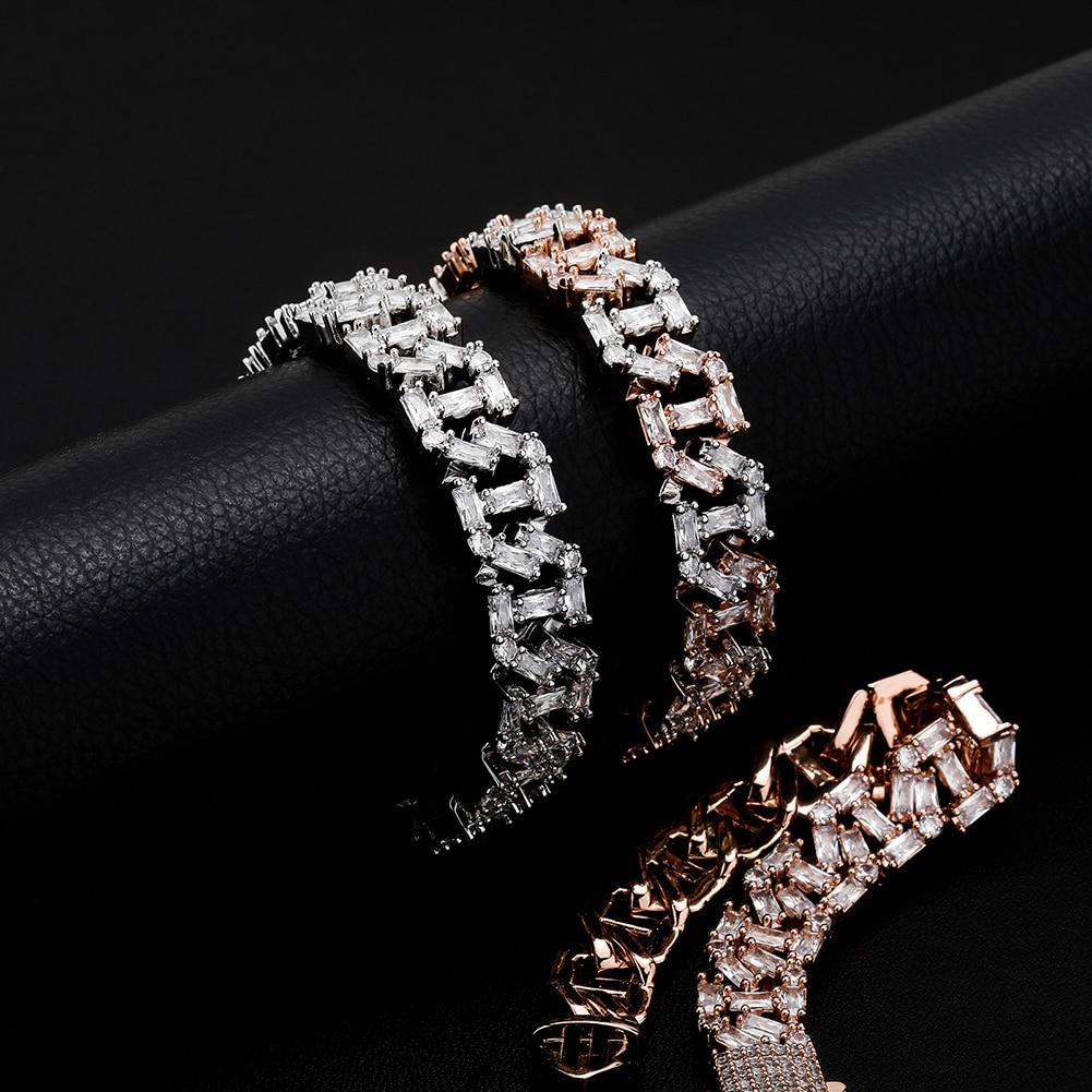 13mm Baguette Mariner Bracelet 14K - ICECI