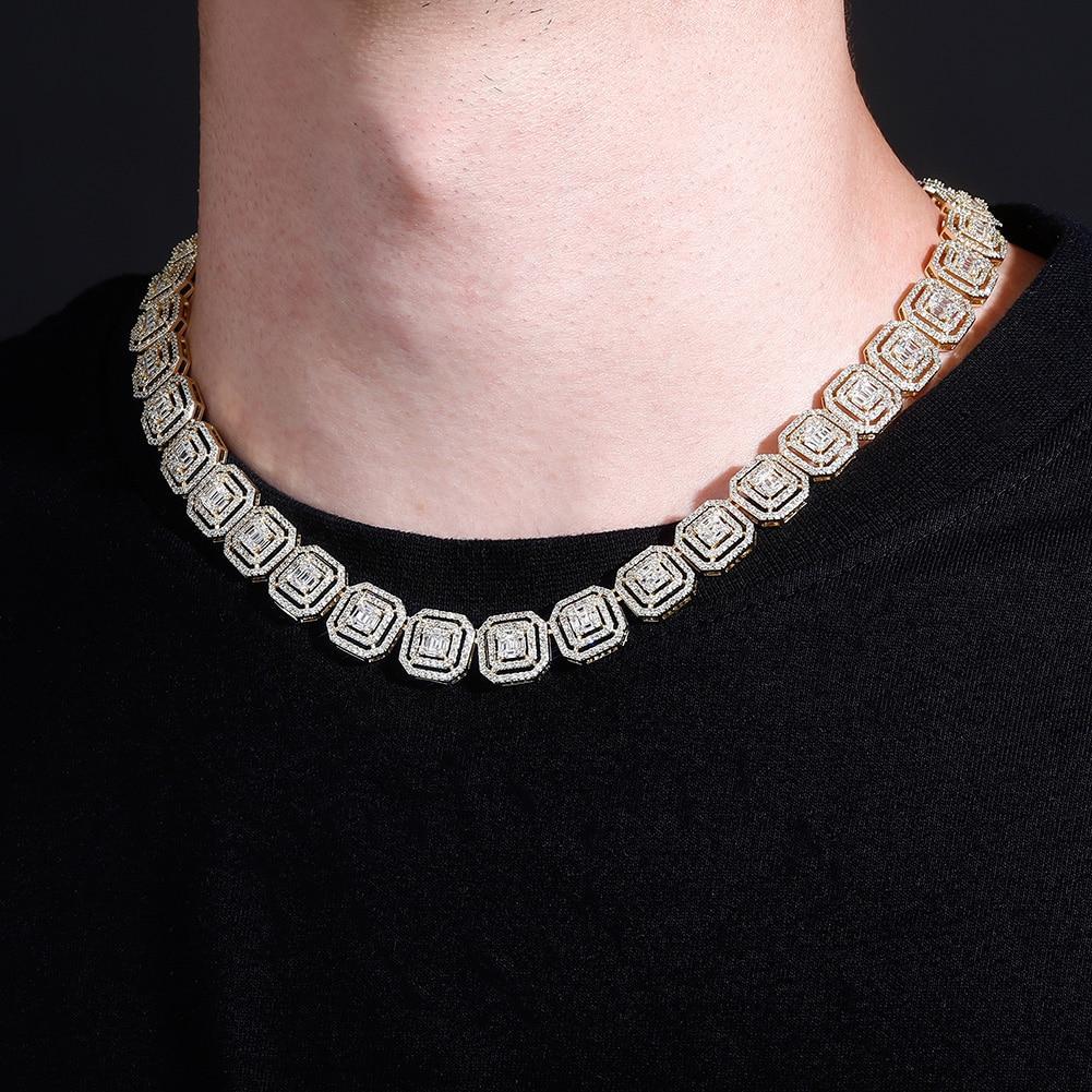 13MM BAGUETTE SOLITAIRE TENNIS CHAIN 14K - ICECI